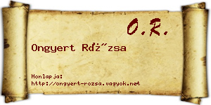 Ongyert Rózsa névjegykártya